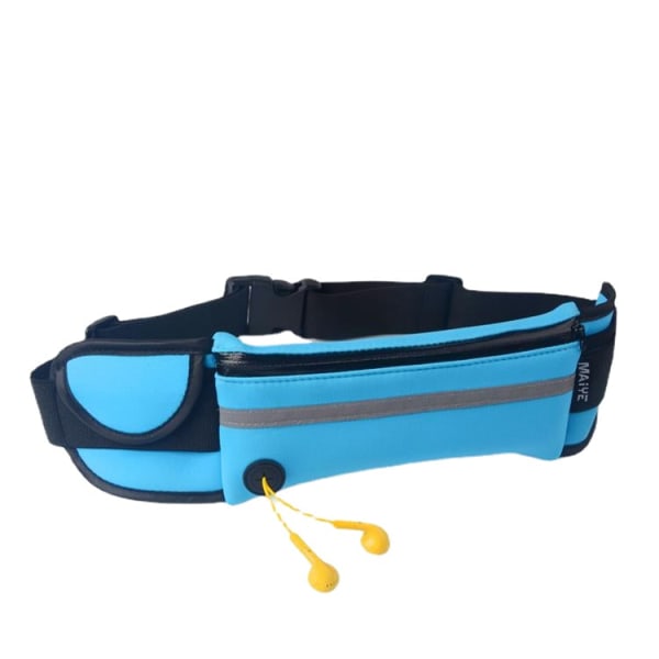 Fanny Pack Löpbälte Midjeväska Organizer Sport Outdoor Vattentät och Stöldskydd 1st Sky Blue Average size