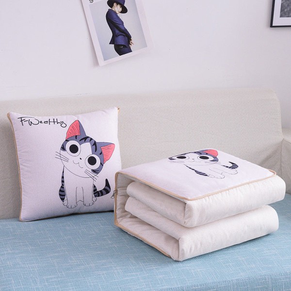 Multifunktionel Pudedyne Dual Purpose Pudepude Bil Rygpude Quilt Praktisk gave Cute rabbit 45*45cm