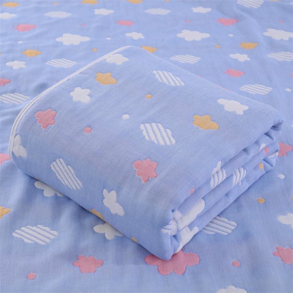 Vauvan kylpypyyhe Puhdas puuvilla kuusikerroksiset lasten peitot Cover Peitto Harso kylpypyyhepeitto First love Blue 120×150cm