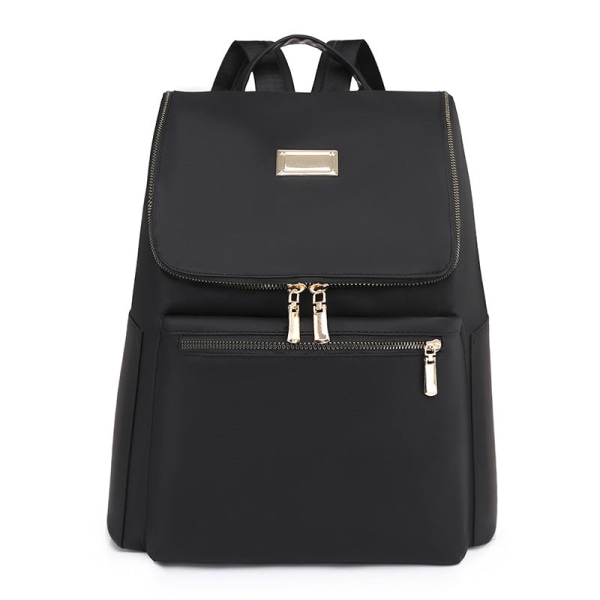 Kvinder pige rygsæk skuldertaske skoletaske Oxford Cloth Outdoor Simplicity Travel Bag Casual Damer Black