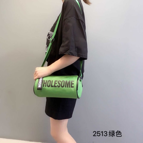 Dame Handbag Oxford Cloth Sylinder Crossbody Bag Utskrift 2513 Green
