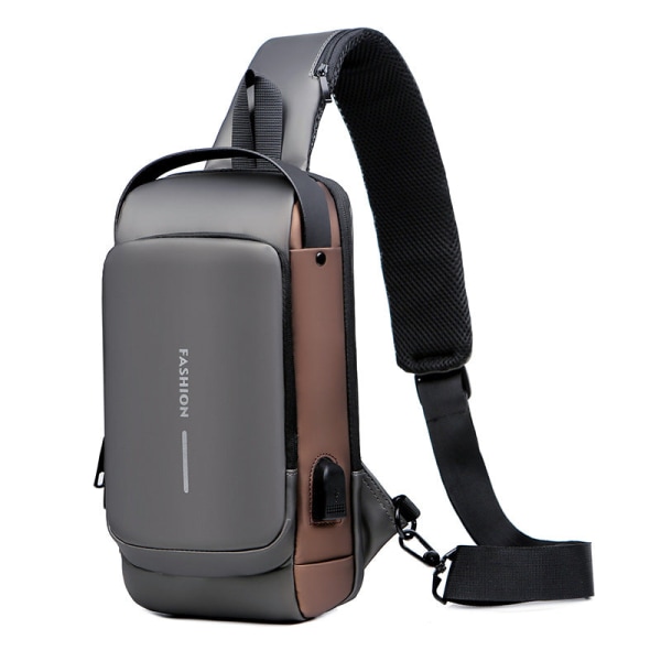 Herr kvinnor Fanny Pack Midjeväska Herraxel Sport Fritid Multifunktionell Crossbody Black with Brown