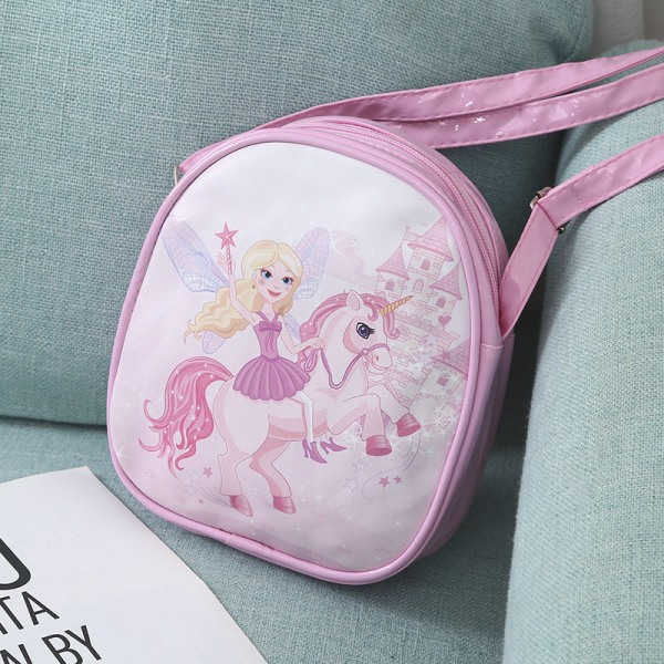 Lasten Lasten Toddler Taaperoiden Koululaukku Sarjakuva Söpö Yksisarvinen Crossbody Mini Casual Rose Red