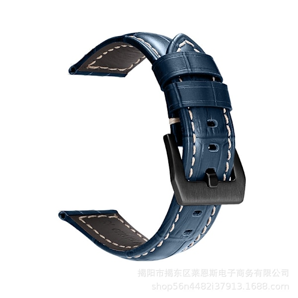 Urrem til Apple Watch iWatch Anvendelig interface 38-40-41mm HW-Bambuslæder midnatsblå-Sort spænde- PNH