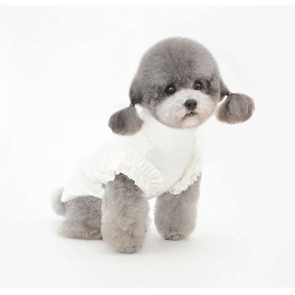Kæledyrstøj Forår og sommer Nyt lille hunde-kattetøj Bichon Pomeranian Gray XL