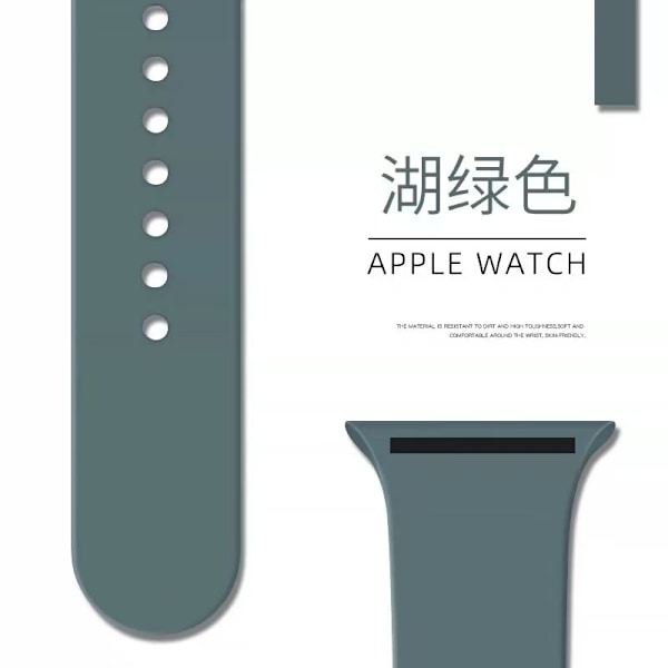 Kellon ranneke Apple Watch iWatch 38/40/41mm pidennetty S10 42 Järvivihreä