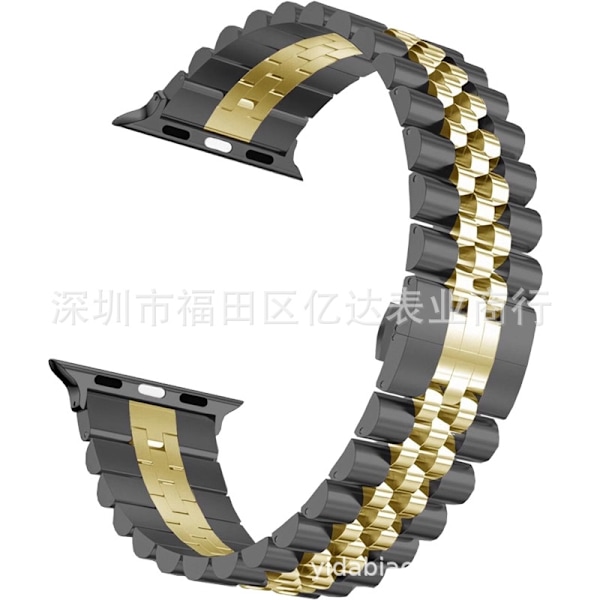 Urrem til Apple Watch iWatch 38/40/41mm 10. generation -42mm Sort og guld