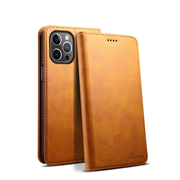 Etui til iPhone 13 Pro J01 Khaki flip kort slot læder