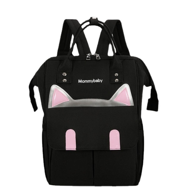 Kvinder pige rygsæk skulder taske skoletaske Mummy Bag Baby ble taske ud Multifunktionel stor kapacitet afventer levering Black