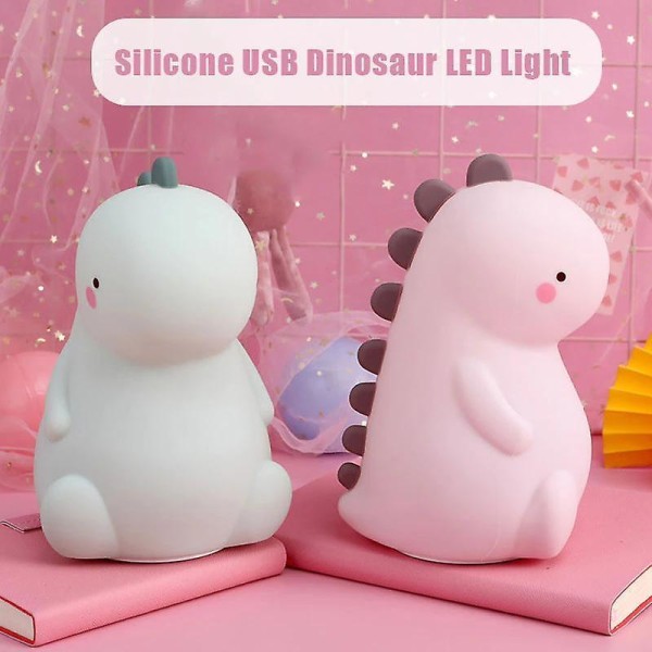 Lamper dinosaur led lampe silikone sengelampe pink f7ca | Fyndiq