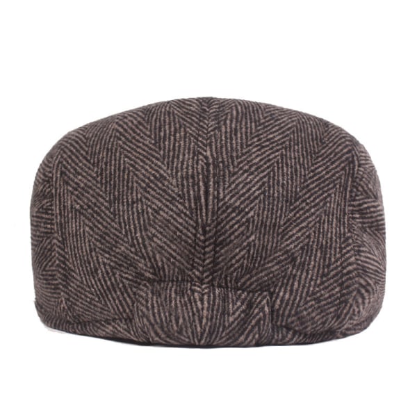 Baretterhat Sildeben Baret Mænd Kvinder Simple Peaked Cap Efterår Vinter Hat Advance Hatte Gammel Hat Black M（56-58cm）