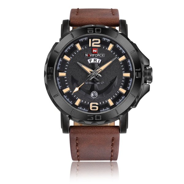 Märklockor Vecka Bälte Quartz Watch Vattentät present Black Shell khaki