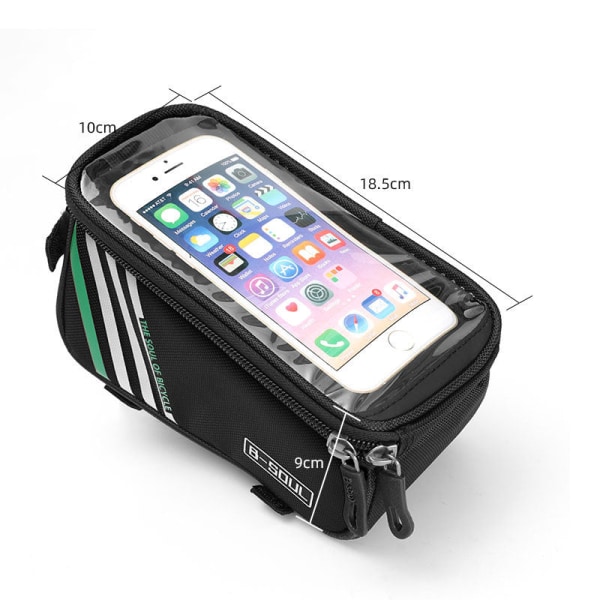 Cykel Mountain Bike Bag Touch Screen Front Beam Bag Upper Tube Phone Bag Blue 5.7 inches