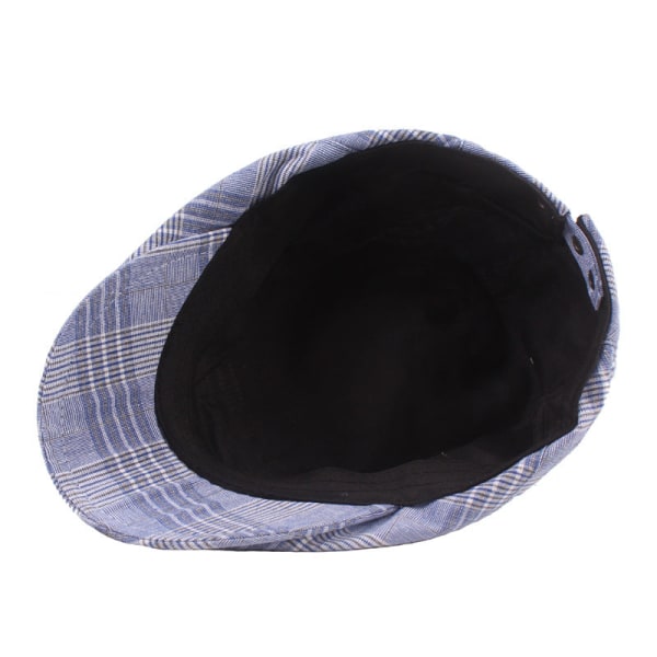 Baret Hat Kunstnerisk Ung Baret Gammel Peaked Cap Retro Casual Hat Advance Hatte Mænds og kvinders hatte Gray Blue Adjustable