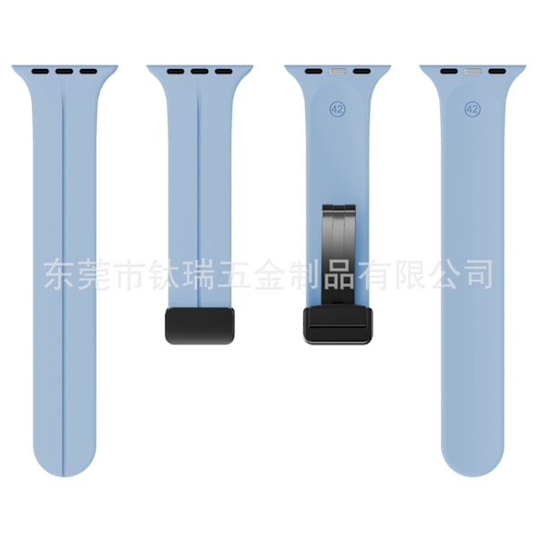 Urrem til Apple Watch iWatch 38/40/41mm sort spænde lys lilla