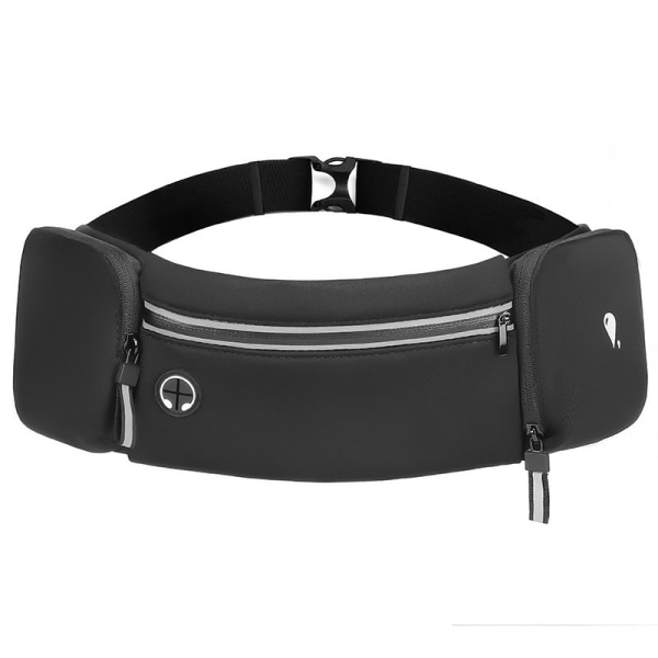 Menn kvinner Fanny Pack midjeveske Usynlig sport Herre og utendørs tettsittende ultralett multifunksjonsbelte Black 7.5 inches