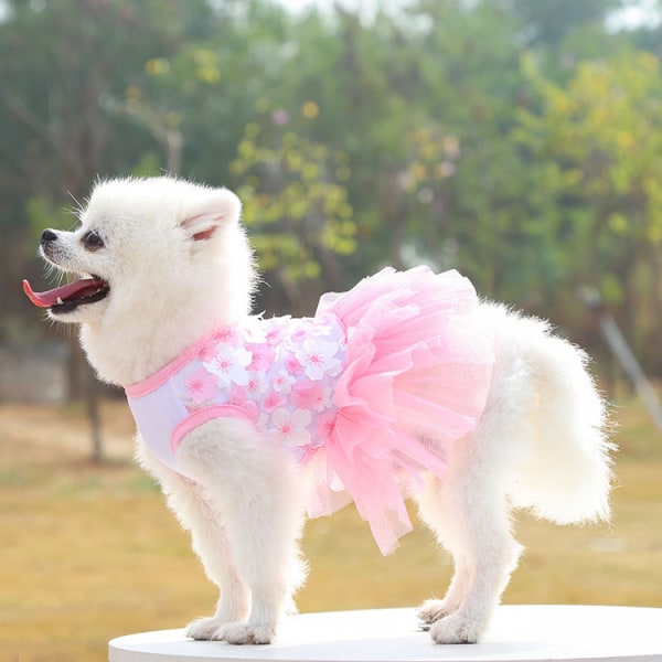 Dyreklær Skjørt Vår/sommer Teddy Bichon Peach Blossom Skjørt Bomull Blue M