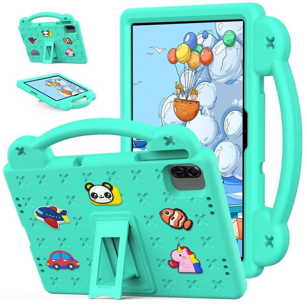 Fodral för iPad mini6 / mini7 pennfack mintgrön glory \"Beibei Bear tecknad bärbart stativ\"