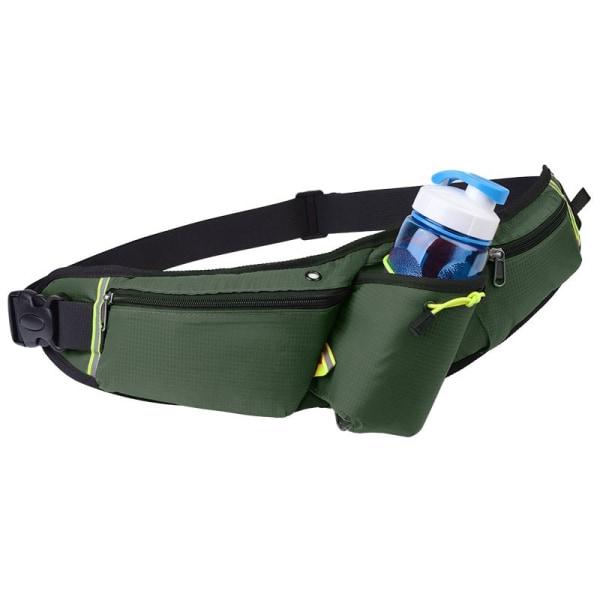 Fanny Pack Juoksuhihna Vyötärölaukku Organizer Urheilu Vedenpitävä Monitoiminen NO.10 Army Green Large size