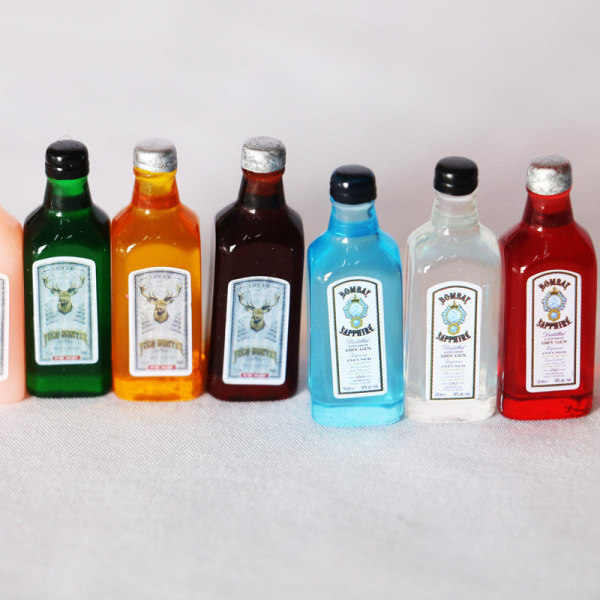 Miniatyrmöbler Leksaksdockor Hus Gör det själv Dekoration Tillbehör Mini Kreativ Simulering Safir Gem gin NO.1