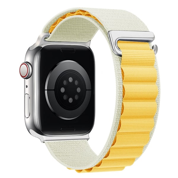 Urrem til Apple Watch iWatch 38/40/41mm rustfrit stål stjerneskær med lysegul konnektor