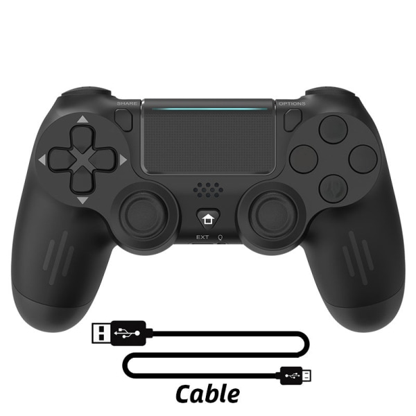 Til PS4/PS4 Slim/Pro/PC trådløst håndtag Bluetooth Vibration Gamepad P4 Bluetooth-håndtag Black