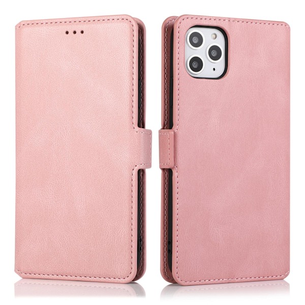 Etui til iPhone 13mini Rose gull retro Liege multifunksjonell kortlommebok