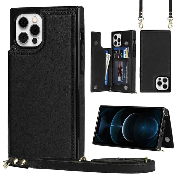 Etui til Samsung S21PLUS sort crossbody kort kvinder