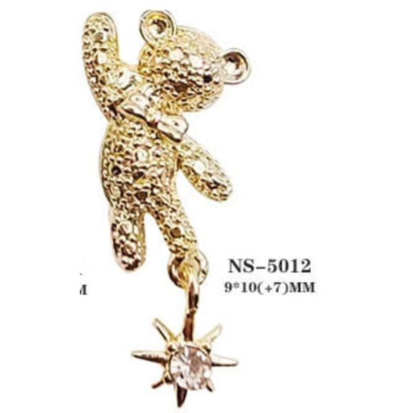 Negledekorasjoner for Nail Art Bear Love Legering Manikyr Smykker Diamond Pearl NS-5012