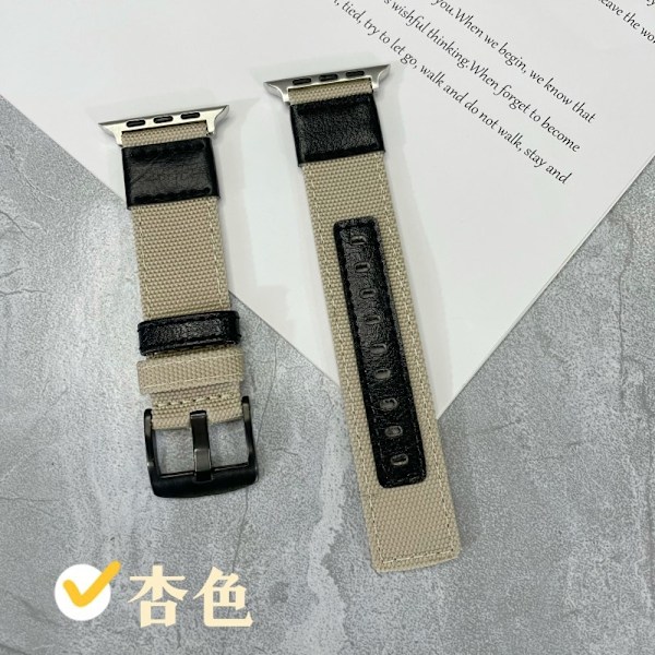 Klockarmband för Apple Watch iWatch 42/44/45 med silveranslutning Aprikos