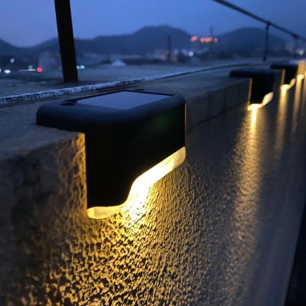 4/8/12/16 stk Solar Step Lights Utendørs Vanntett Solar Stair Lights Solar Powered Dekklys Veranda Dekk Trinn Uteplass Trapper black case RGB 12pcs