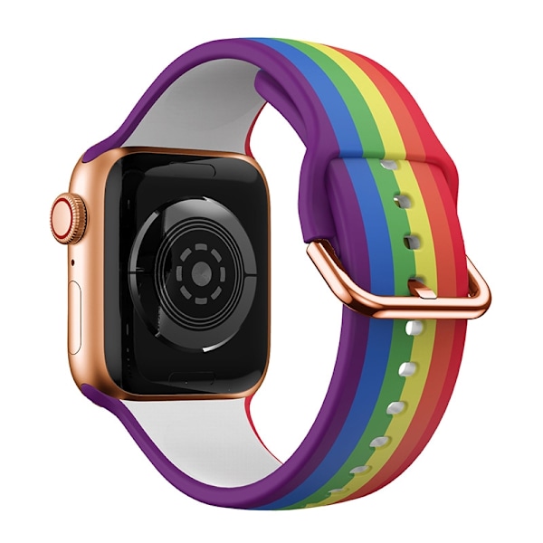 Klockarmband för Apple Watch iWatch 38/40/41mm Regnbåge