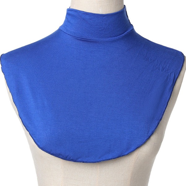 Falsk krage for kvinner Avtagbar halv Avtagbart skjortetrekk Modalt avtagbart skjerf Monokrom bunnskjortedeksel dame Blue