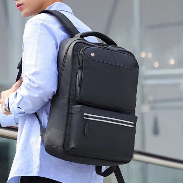 Ryggsekk Menn Casual Fashion Vanntett Datamaskin Menn Skole College Student Gave skulderveske 219 backpack Black
