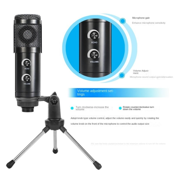 K2- set USB dator Inspelning Sjunga Karaoke Mikrofon Nätverksspel YY Anchor Live Streaming Utrustning Suit 1