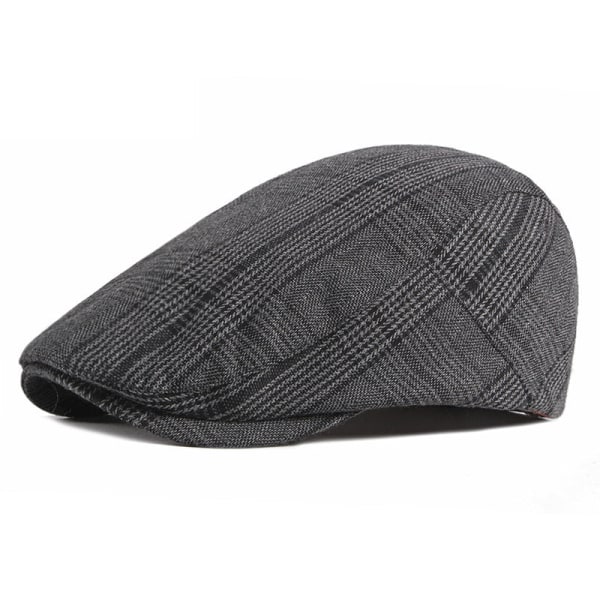 Beret Hat 2022 Vår Sommer Høst Plaid Sun Protection Casual caps Black Adjustable