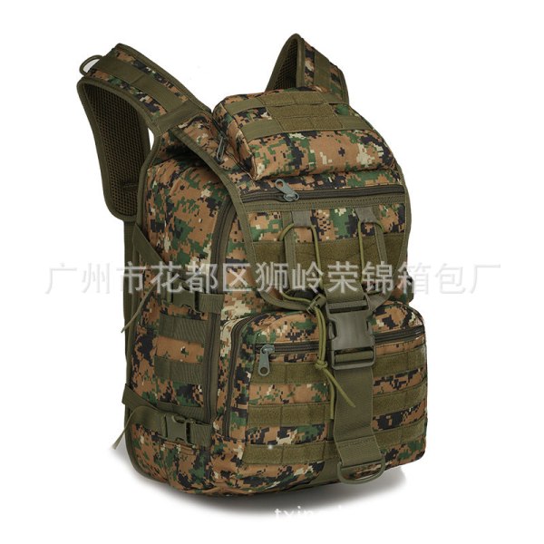 Rygsæk Combat Bag Vandtæt Vandretur Vandretur Camouflage Taske Slidfast Jungle Digital Average Size