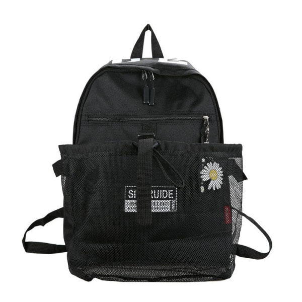 Basketballveske Fritidssportsryggsekk for menn Mote College Students Bag Black