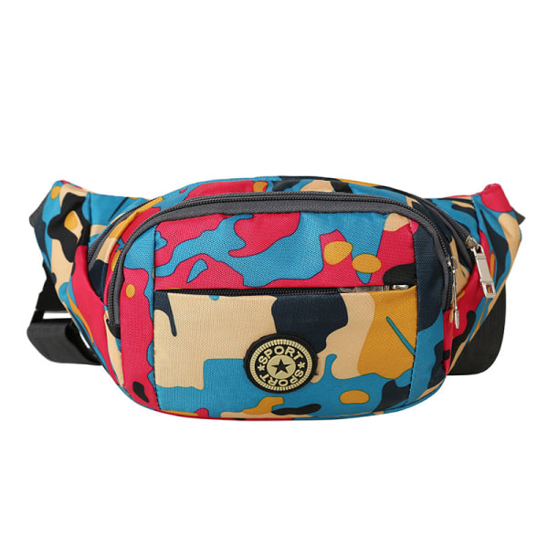 Menn kvinner Fanny Pack Midjeveske Utendørs vannsprut Skråbrysttelefon Multi-Purpose Cash s Camouflage dark green