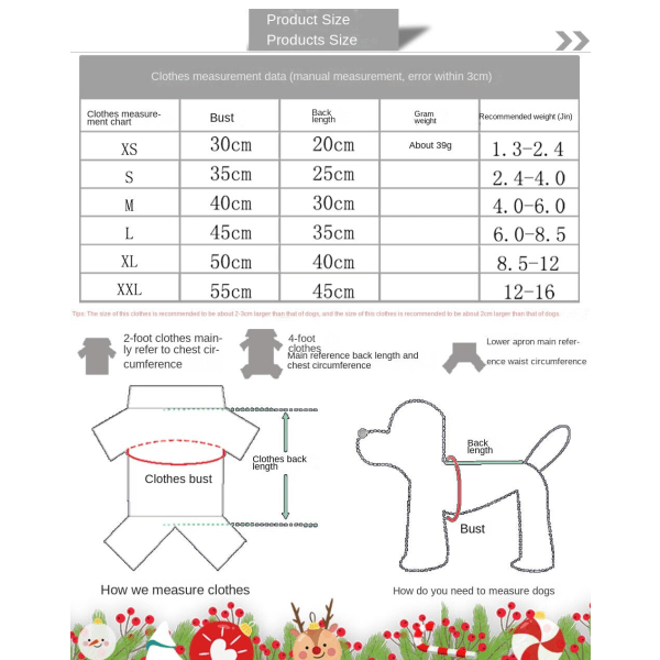 Husdjurskläder Julkläder Hund Katt Husdjurstillbehör Mellanstor hund Två fots kläder Green l