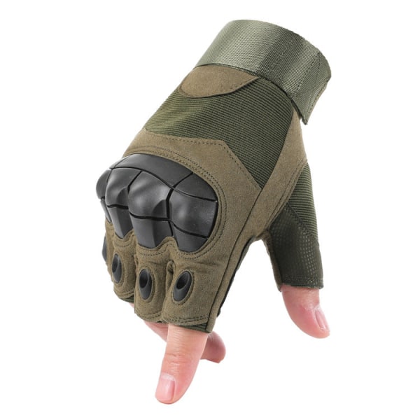 Naiset Miesten Pyöräilyhanskat Half Finger Tactical Urheilu Kiipeily Fitness Army Green M