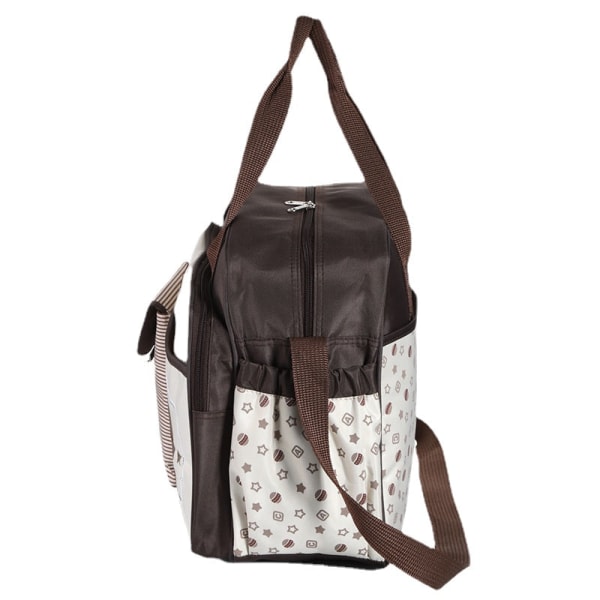 Skötväskor Mammaväska Stor kapacitet Multifunktionellt mode One Shoulder Crossbody Vattentät Brown