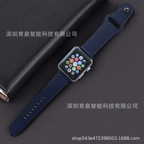 Urrem til Apple Watch iWatch 38/40mm Midnatsblå Sort Konnektor