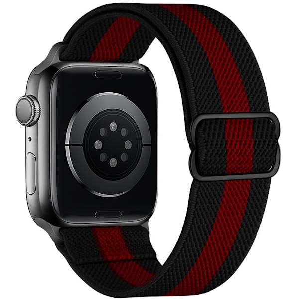 Klockarmband för Apple Watch iWatch 38/40/41/42mm Svart och Röd