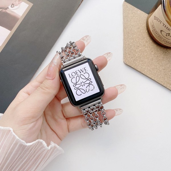 Klockarmband för Apple Watch iWatch 38/40/41mm Silverarmband