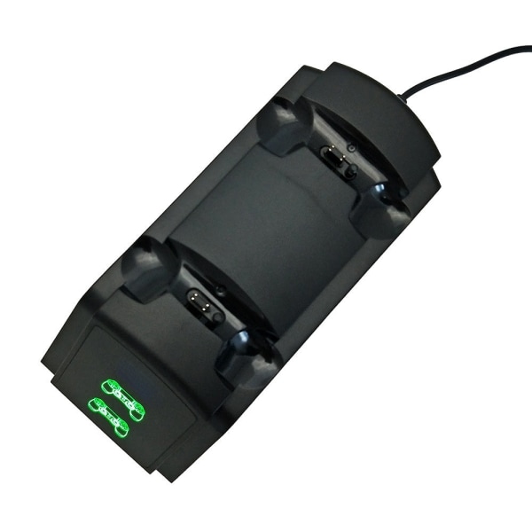 For PS4 trådløst håndtak dobbeltseter lader med LED-skjermlys PS4 spillhåndtak doble ladere