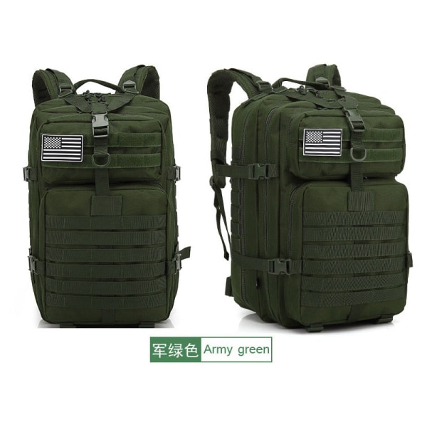 Menn Ryggsekk Skulderveske Outdoor Sports Ryggsekk Pendling Army Green