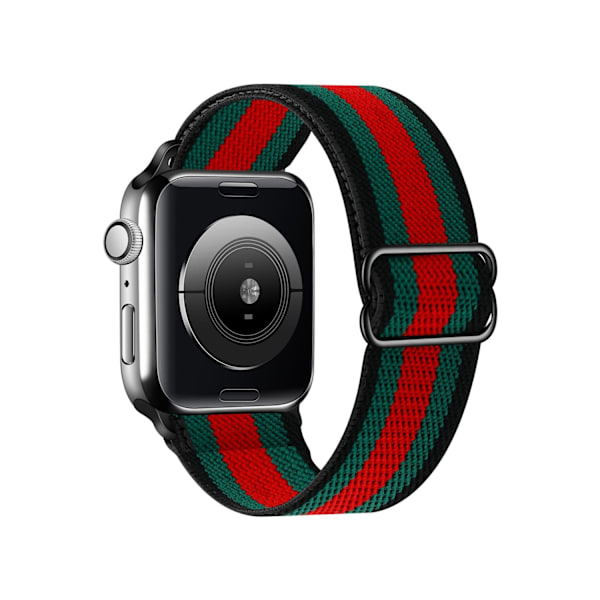 Urrem til Apple Watch iWatch 38/40/41/S10-42MM sort grøn rød grøn sort