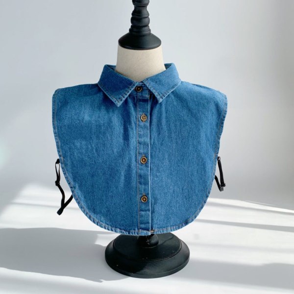 Damkrage Avtagbar halv rutig Vinter Business All-Matching Doll 2022 skjorta dam dark blue