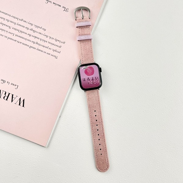 Klokkebånd for Apple Watch iWatch 46mm 10. generasjon lys rosa
